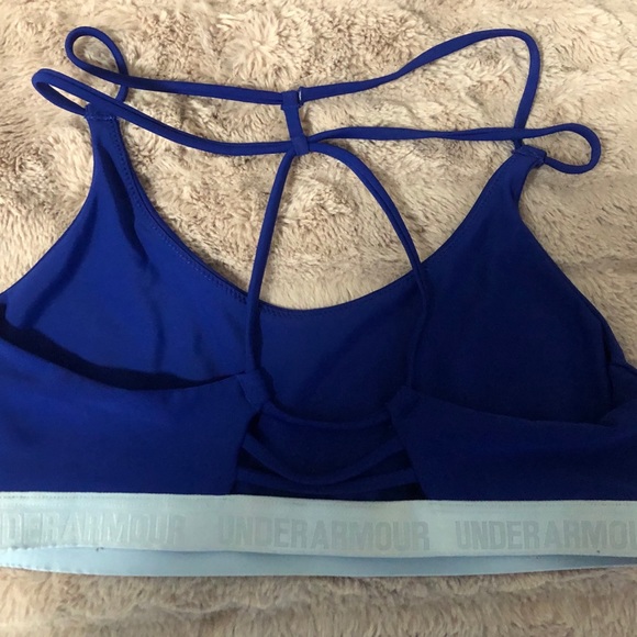 Under Armour Sports Bra. Royal blue, size M. - Picture 2 of 3